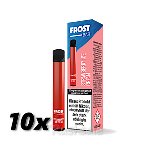 10x EBAY Dr. Frost - Frost Bar Einweg E-Zigarette -  20 mg/ml Strawberry Ice Cream