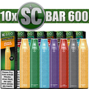 ebay 10x SC 600 Bar Einweg E-Zigarette -  17 mg/ml