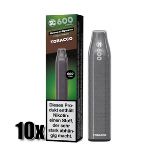 ebay 10x SC 600 Bar Einweg E-Zigarette -  17 mg/ml 10x Tobacco