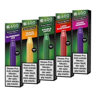 ebay 5x SC 600 Bar Einweg E-Zigarette -  17 mg/ml Probierset 1