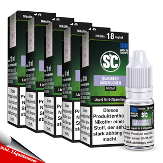 5x 10ml SC Liquid Blaubeer K�sekuchen 18mg/ml