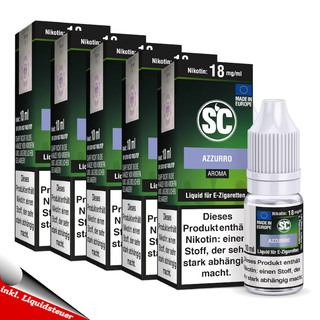 5x 10ml SC Liquid Blue / Azzuro 6mg/ml
