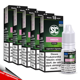5x 10ml SC Liquid Himbeere 3mg/ml