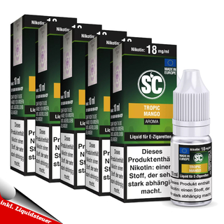 5x 10ml SC Liquid Mango 12mg/ml