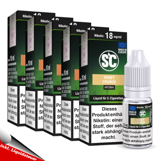 5x 10ml SC Liquid Honey Crunch 18mg/ml