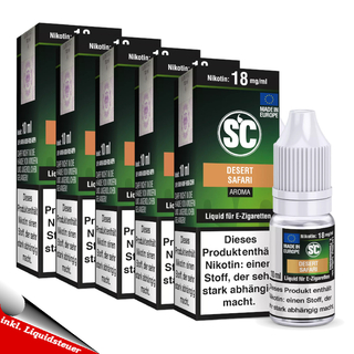 5x 10ml SC Liquid Desert Safari 12mg/ml