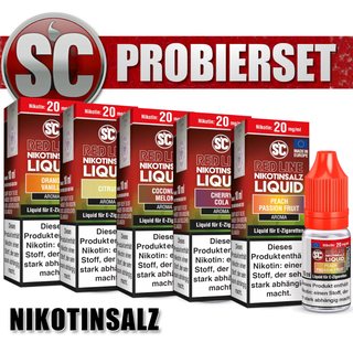 5x 10ml SC RED LINE Nikotinsalz E-Liquid