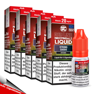 5x 10ml SC RED LINE Strong Cassis V2 20mg/ml
