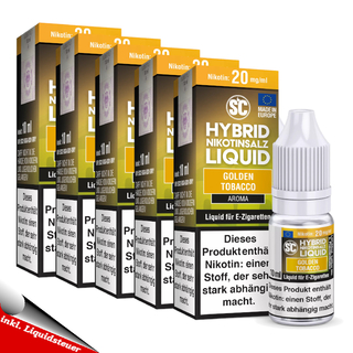 5x 10ml SC HYBRID Golden Tobacco 20mg/ml