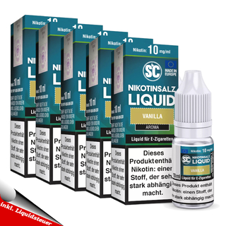 10x 10ml SC Nikotinsalz Vanille 10mg/ml