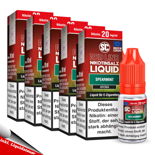 10x 10ml SC RED LINE Spearmint 20mg/ml