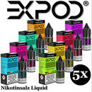 5x 10ml Expod Nikotinsalz Liquid mit Aroma