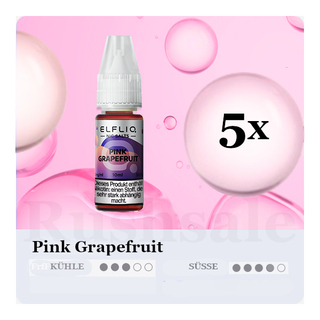 5x 10ml ELFLIQ Pink Grapefruit 20mg/ml