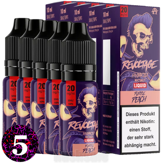 5x 10 ml REVOLTAGE Liquid Purple Peach 20mg/ml