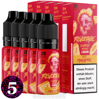 5x 10 ml REVOLTAGE Liquid Red Pineapple 10mg/ml