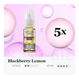 5x 10ml ELFLIQ Blackberry Lemon 20mg/ml