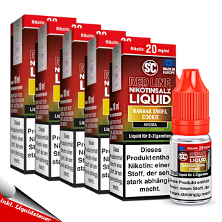 10x 10ml SC RED LINE Banana Swirl Cookie 5mg/ml