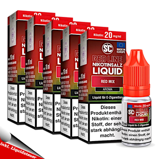 10x 10ml SC RED LINE Red Mix 20mg/ml