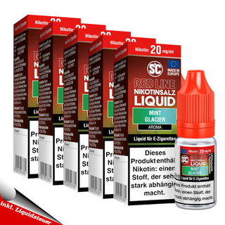 10x 10ml SC RED LINE Mint Glacier 20mg/ml