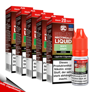 5x 10ml SC RED LINE White Grape 5mg/ml
