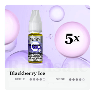 5x 10ml ELFLIQ Blackberry Ice 20mg/ml