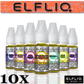 10x 10ml ELFLIQ Nikotinsalz Elfbar Liquid