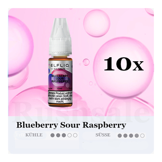 10x 10ml ELFLIQ Blueberry Sour Raspberry 10mg/ml