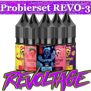 5x 10 ml REVOLTAGE Liquid PROBIERSET REVO-3 10mg/ml