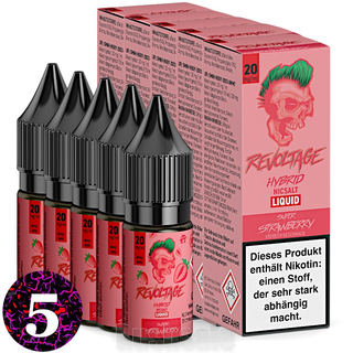5x 10 ml REVOLTAGE Liquid Super Strawberry 20mg/ml