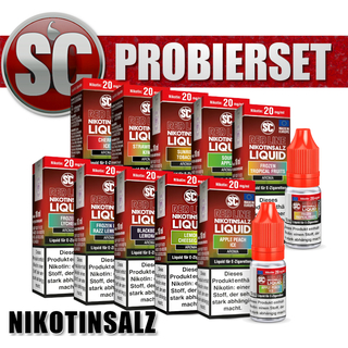 10x 10ml SC RED LINE PROBIERSET JUMBELD kein Nikotin