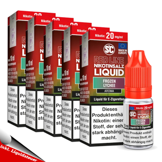 5x 10ml SC RED LINE Frozen Lychee 20mg/ml