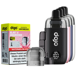 Dojo Blast X Starterset mit Leerpod + Akku Wei� + Watermelon Ice 20mg/ml