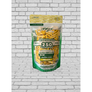 250 PURIZE XTRA SLIM Aktivkohlefilter Yellow � 6 mm