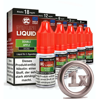 SC Red Line 10 ml Regular Nikotin Double Apple 18mg/ml