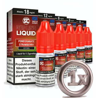 SC Red Line 10 ml Regular Nikotin Pomegranate Strawberry 12mg/ml