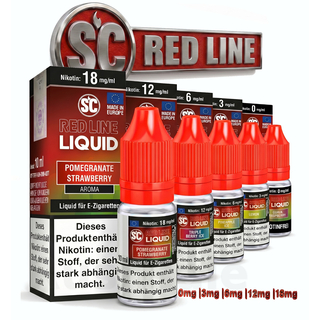 5x SC Red Line 10 ml Regular Nikotin E-Liquid
