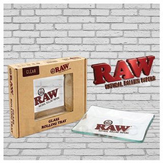 RAW Glass Rolling Tray Small - Glas Drehunterlage