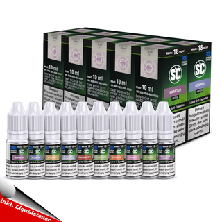 10x 10ml SC Liquid Probierbox Tabak Frucht Menthol