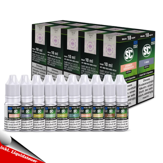 10x 10ml SC Liquid Probierbox Tabak Frucht Menthol