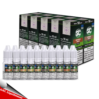 10x 10ml SC Liquid Probierbox Tabak Frucht Menthol